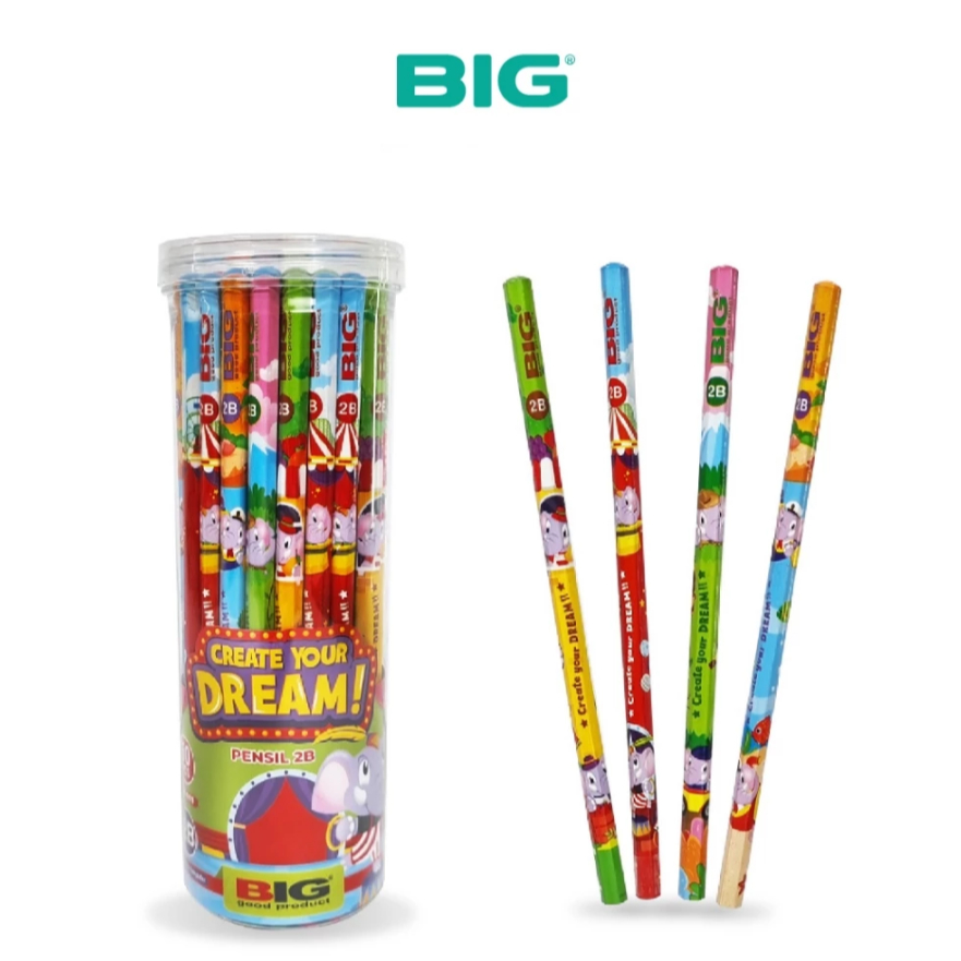 

Pcs BIG - Pensil 2B Karakter Seri Bum Elephant Graphite Pencil Extra Dark PS-007
