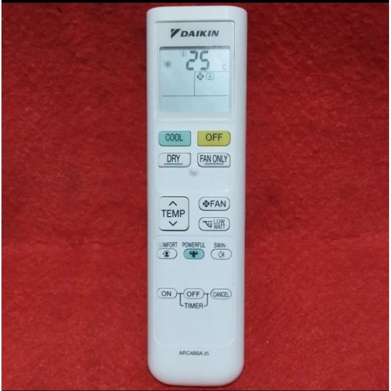 REMOT AC DAIKIN LOW WATT ARC480A35 ORIGINAL