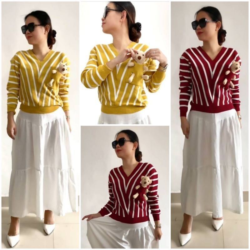 sweater bear import / sweater rajut