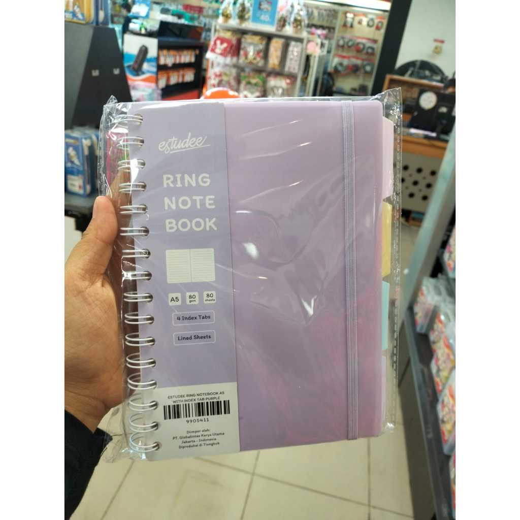 

Gramedia - ESTUDEE RING NOTEBOOK A5 WITH INDEX TAB PURPLE