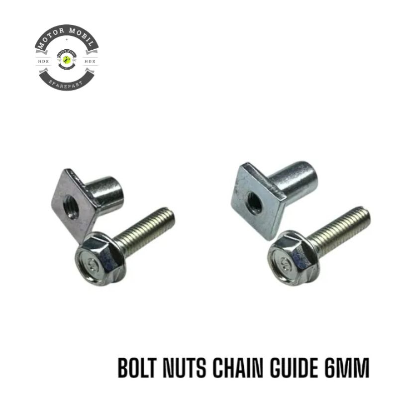 Nuts Chain m6 Dan Baut m6x20 1set Baut Dan Mur Bos Kotak Original