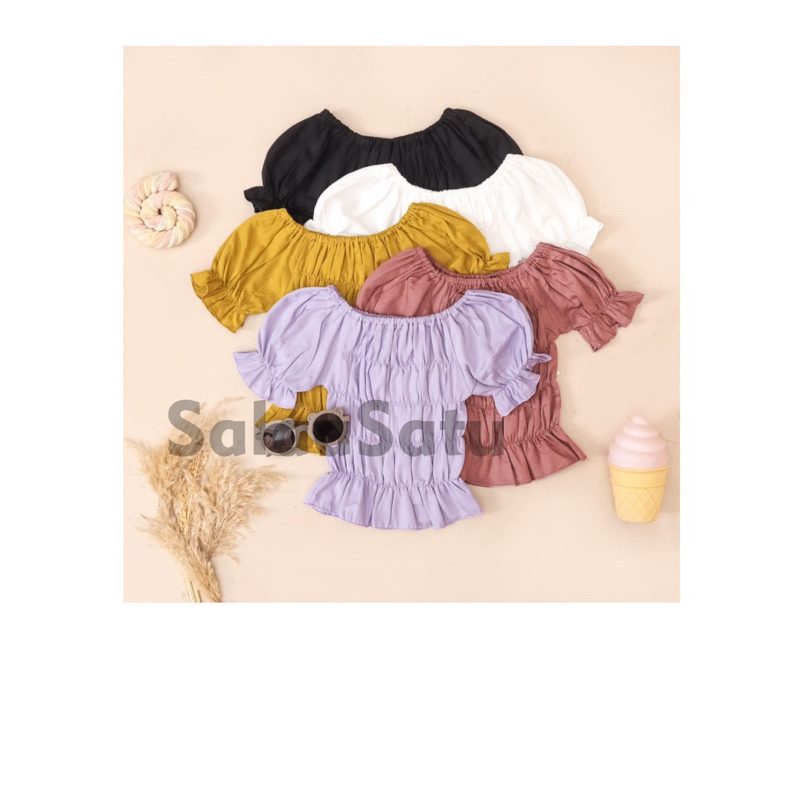 SALAASATU - Sabrina Kerut Baju Anak Perempuan