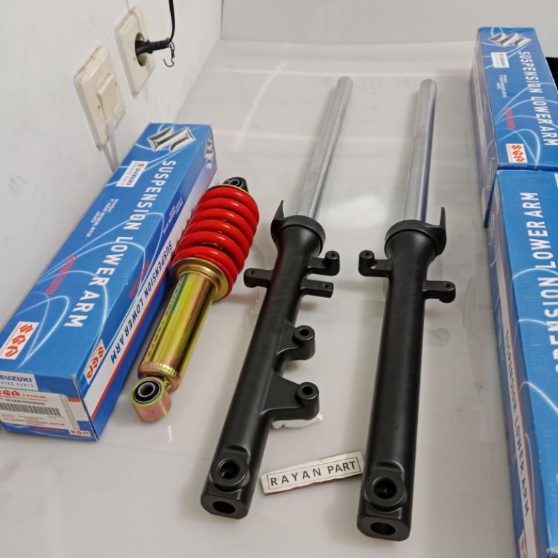 SHOCK DEPAN TABUNG+BELAKANG SATRIA FU SATRIA FU (1SET KANAN KIRI) ORIGINAL