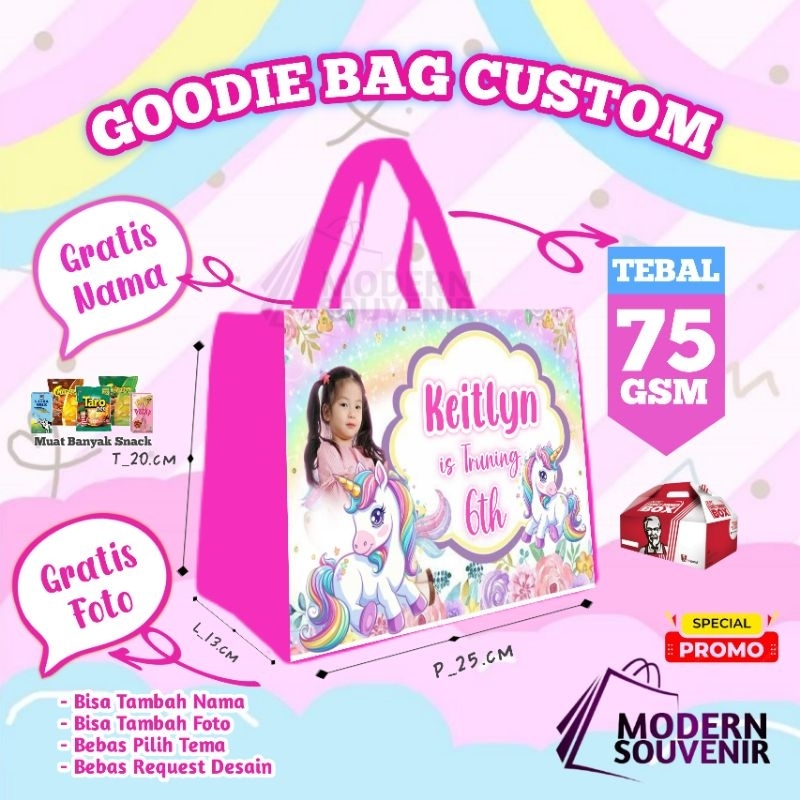 

Tas Ultah Murah / Tas Ultah / Goodie bag custom / Tas Ultah Gratis Nama / Godibag Anak / Tas Ulang Tahun Anak Murah