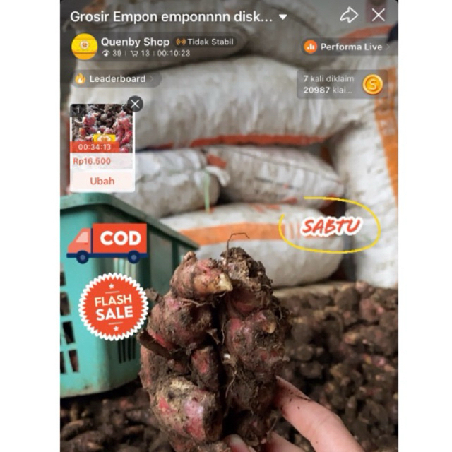 

RB JAHE MERAH Medan FRESH 1 Kilogram / RED GINGER / JAHE SEGAR