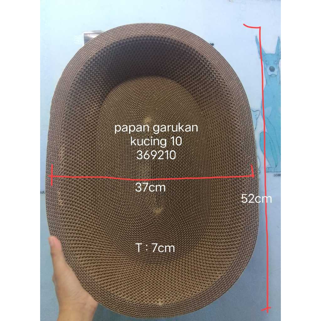 papan garukan tempat tidur kucing bentuk oval 368210