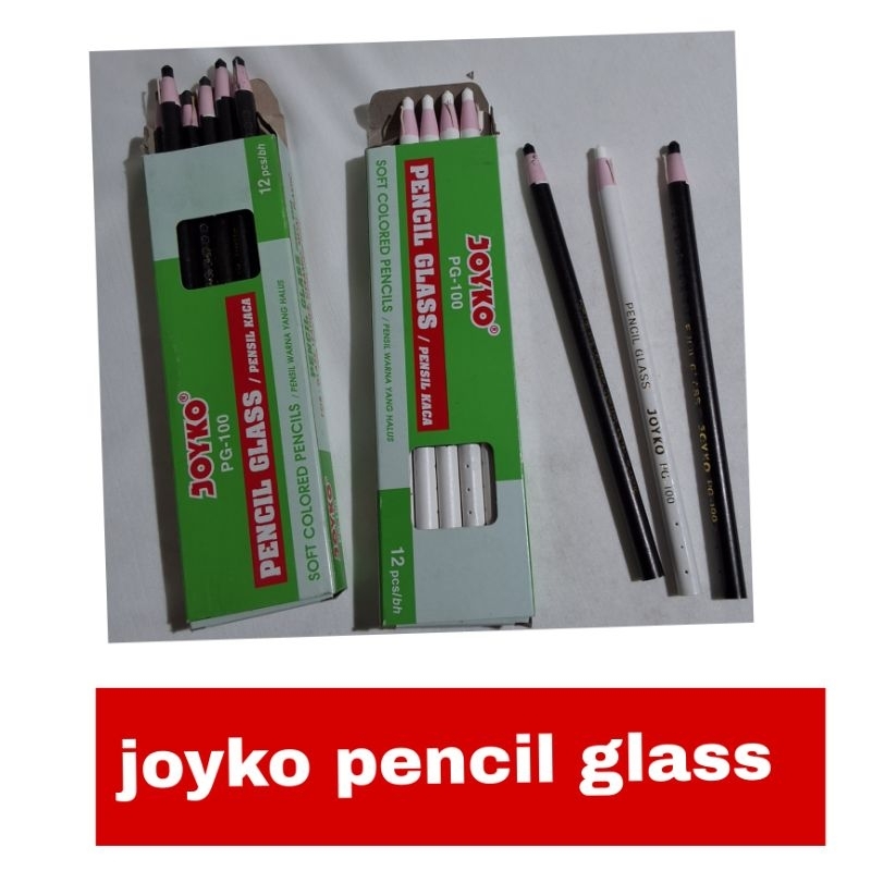

(1 buah ) pencil glass joyko / pensil kaca Dermatograph PG- 100 hitam/ putih