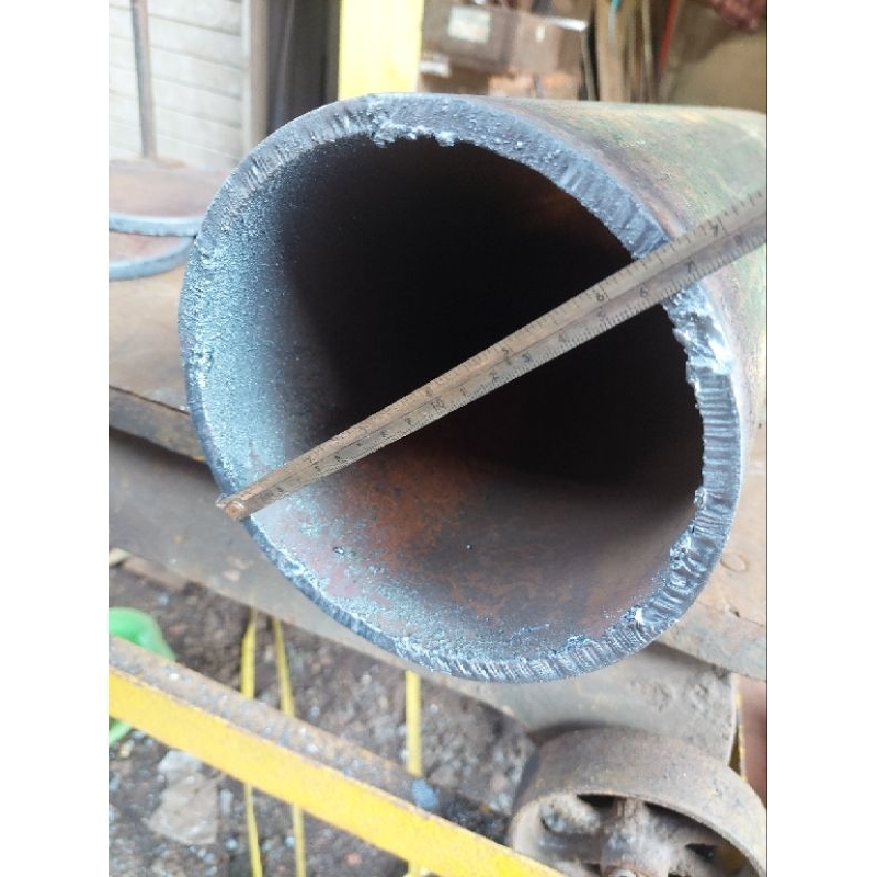 Pipa Besi 6 inch Seamles OD 169mm ID 153mm Tebal 7,5mm panjang per 10cm