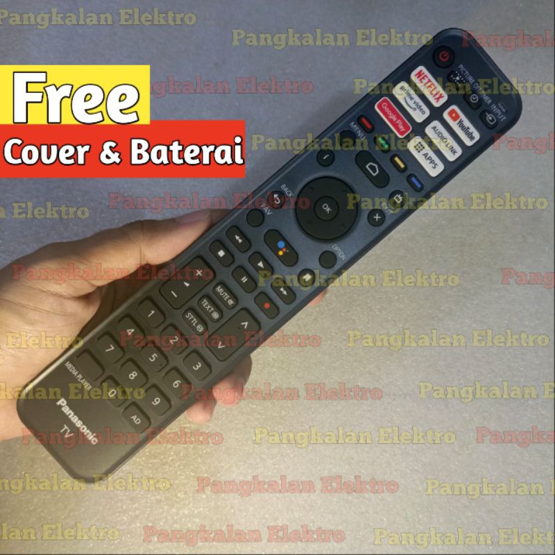 REMOTE TV PANASONIC ANDROID ASLI ORIGINAL FREE COVER FREE BATU BATERAI AAA REMOT TV PANASONIC ANDROI
