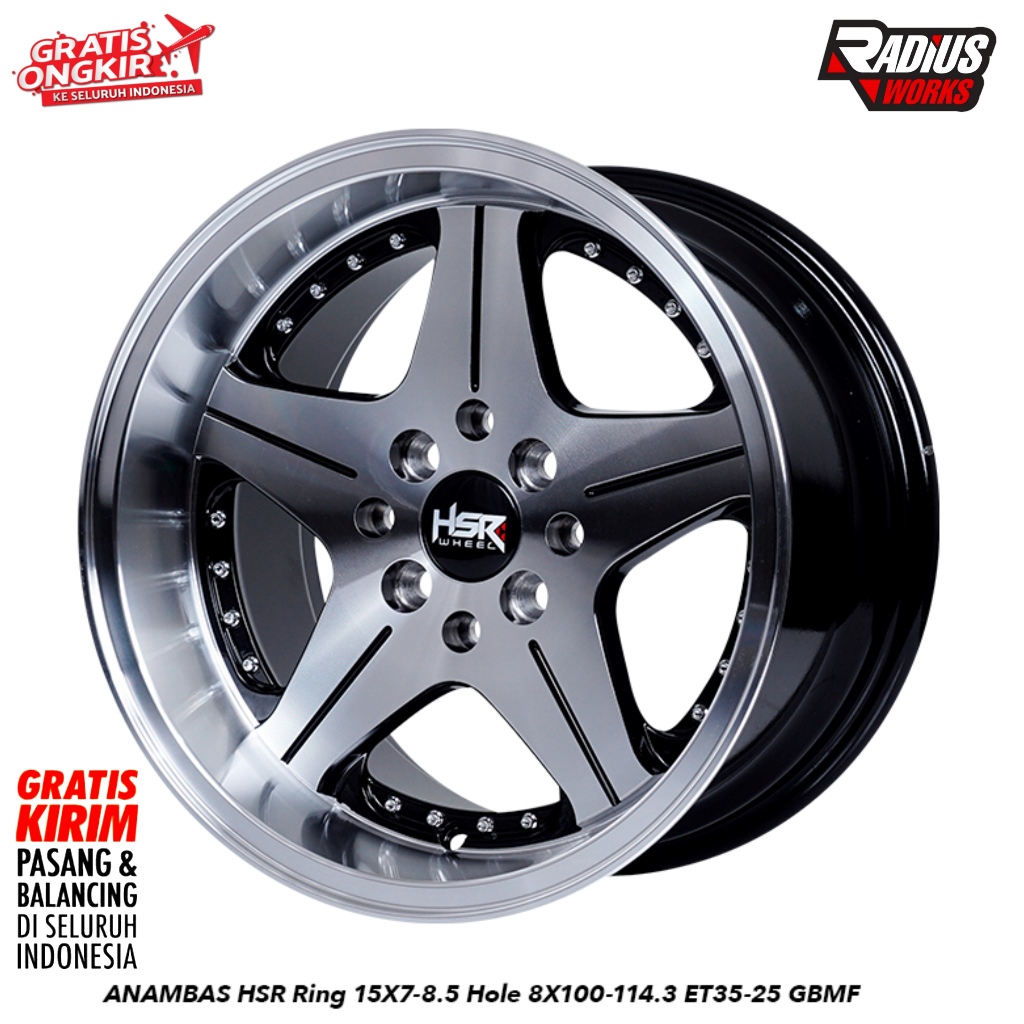 HSR ANAMBAS R15 - VELG CELONG UNTUK BRIO AVANZA LIVINA MOBILIO AYLA DLL
