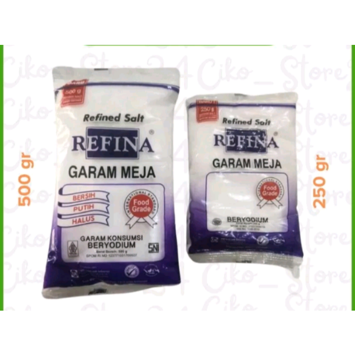 

garam meja refina 250gr - 500gram garam konsumsi beryodium