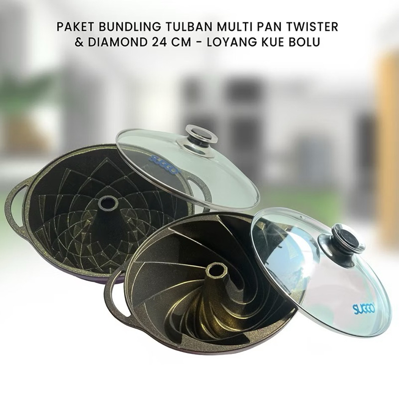 Cetakan Kue Bolu Tulban Multipan Twister / Diamond Suggo / Jagoo