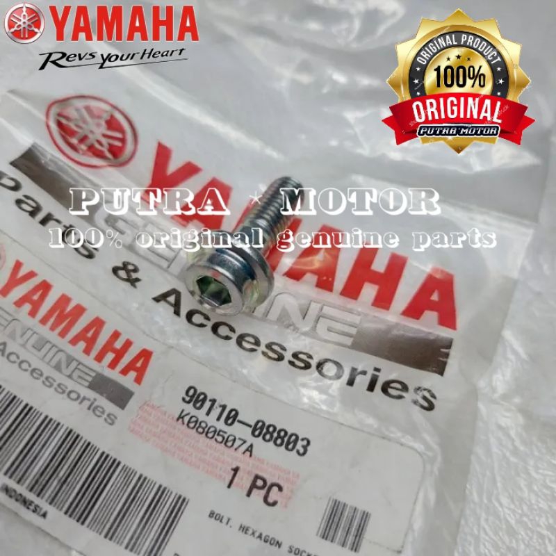 BOLT BAUT FOSSTEP STEP BELAKANG YAMAHA VIXION JUPITER MX NEW 2PCS ORI YGP