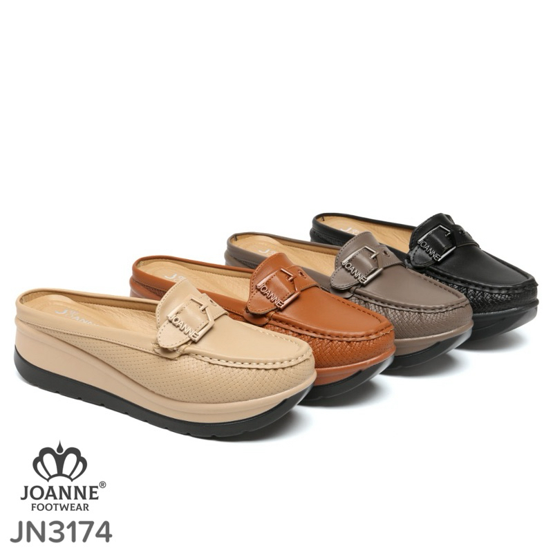 JOANNE FOOTWEAR Slop Wedges Shoes Sepatu Wanita #JN3174