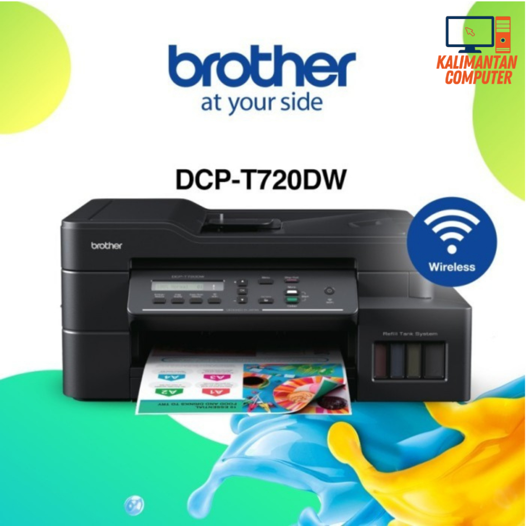PRINTER BROTHER DCP-T720DW/PRINT/SCAN F4/COPY/ADF/WIFI/INFUS ORIGINAL/INK BT5000 CMY-BTD60BK
