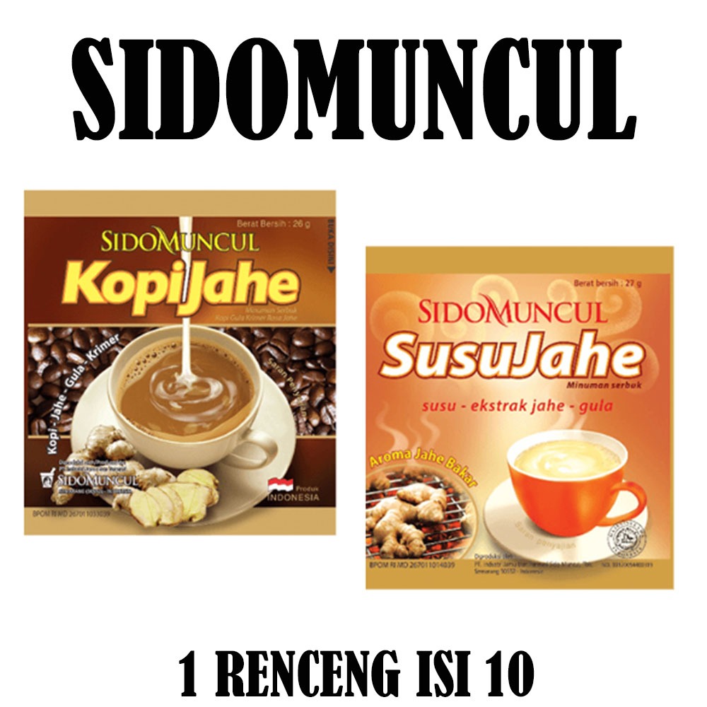 

SIDOMUNCUL KOPI JAHE / SUSU JAHE RENCENG ISI 10