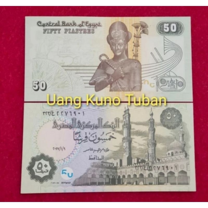 uang asing Egypt 50 piastres