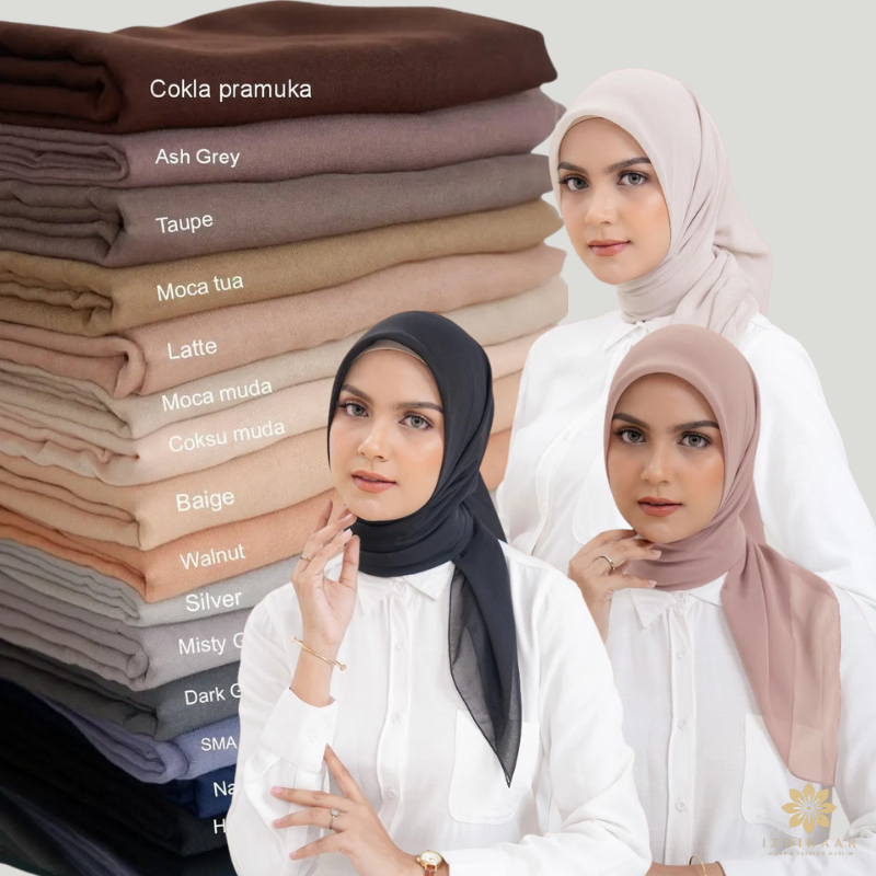 Bella Square Premium Anti Letoy Hijab Segi Empat 60 Warna Jilbab Bella Square Premium Kerudung Segi 
