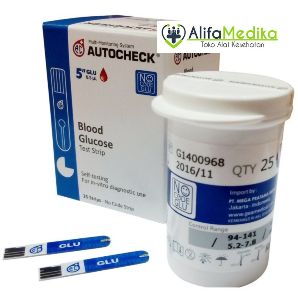 Blood Glucose Test Strip / Strip Test Gula Isi 25 Test