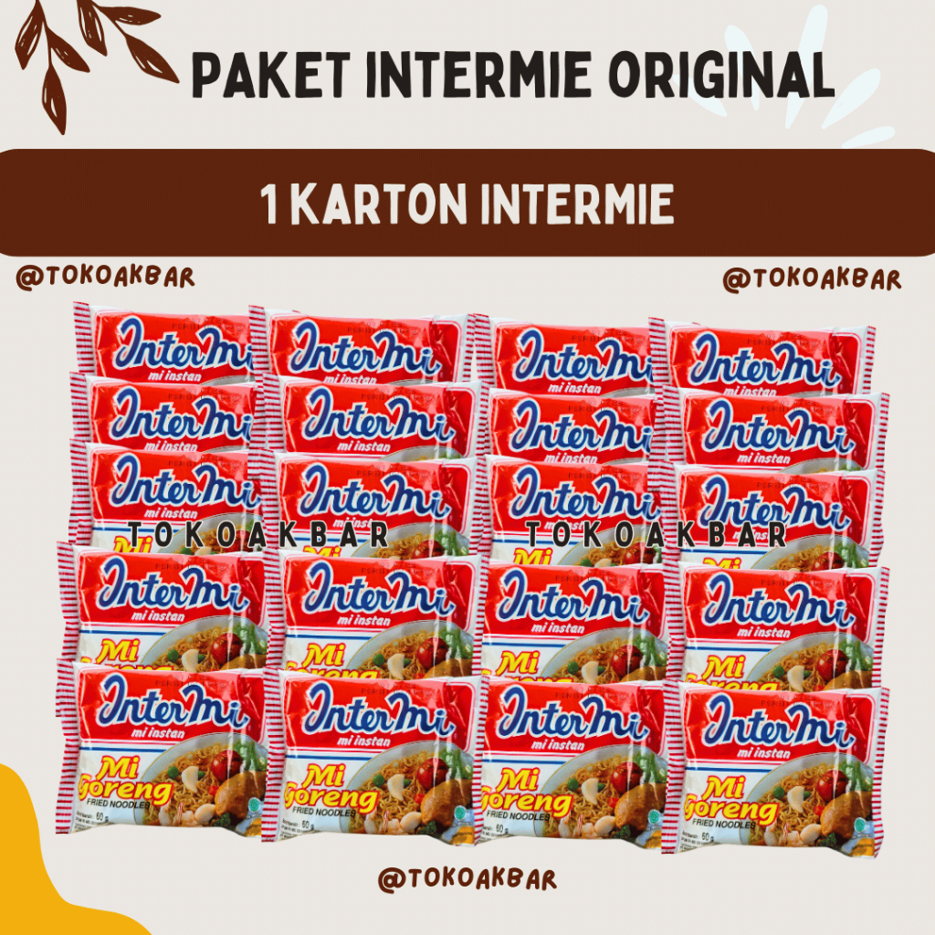 

[ 1 DUS ISI 40 BUNGKUS ] INTERMIE ORIGINAL GORENG MIE INSTAN MURAH