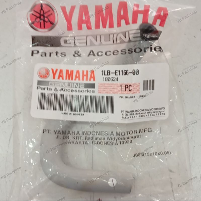 PIPE, BREATHER 1 (1LB1) / SELANG HAWA UDARA INTAKE INTEK KE BLOK HEAD - XEON RC / GT 125 / AEROX 125