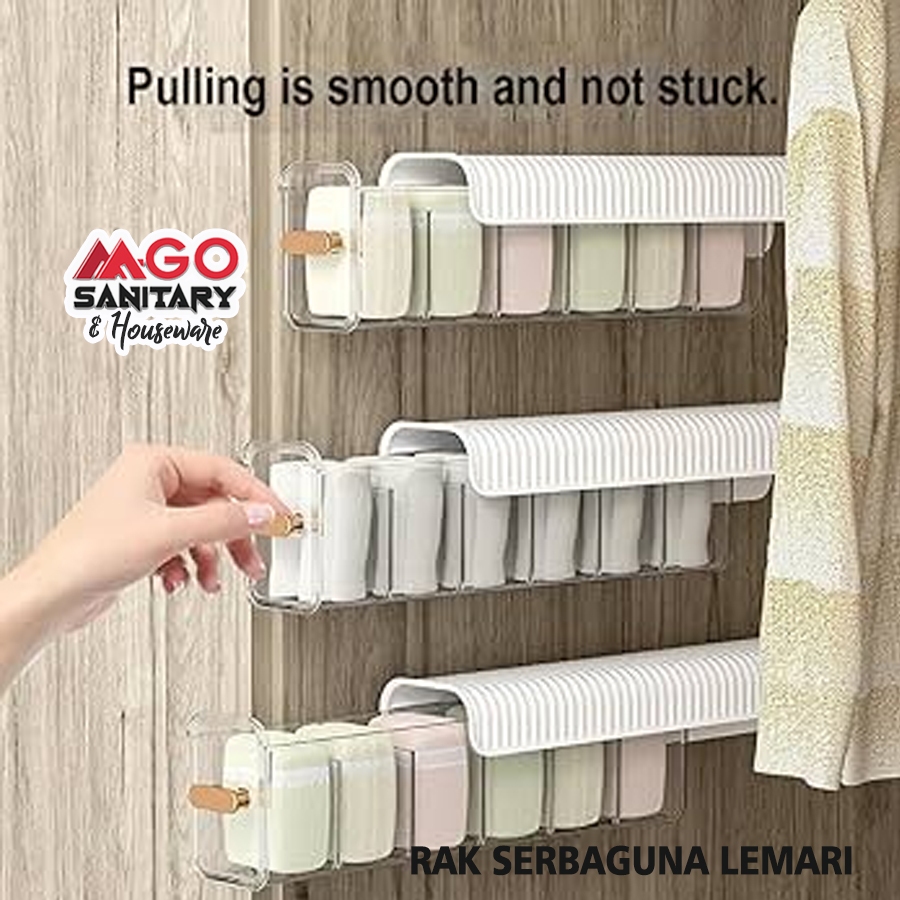 RAK SERBAGUNA SLIDING/RAK PENYIMPANAN SERBAGUNA/RAK KAOS KAKI/AKSESORIES