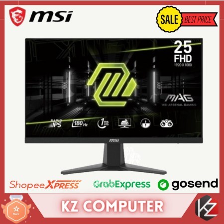 MONITOR LED MSI MAG 256F FHD Rapid IPS 180Hz HDR Adaptive-Sync MAG256F
