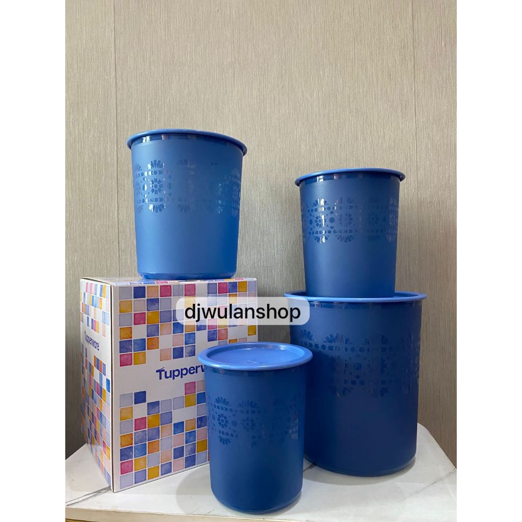 MOSAIC CANISTER PEACH/ raya mosaic (4) toples Tupperware