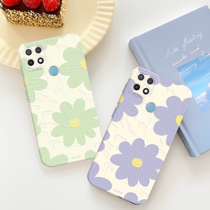 Case Oppo A15/A15s/A35 Motif BUNGA - Case Kekinian - Case Procamera - Pelindung HP - Kesing for All 