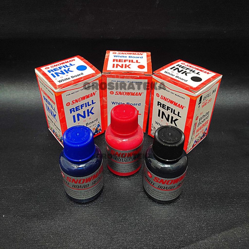 

REFILL TINTA, REFILL SPIDOL, TINTA WHITEBOARD SNOWMAN