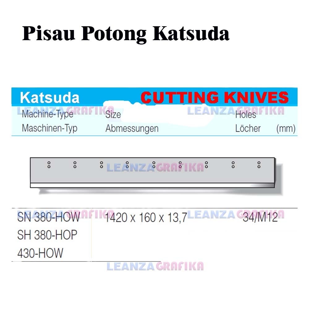 Pisau Potong Katsuda Mata Pisau Mesin Alat Potong Kertas Cetak Offset