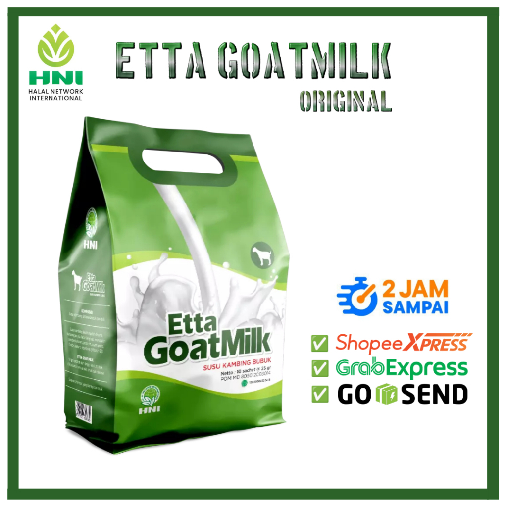 

Etta Goat Milk (EGM) - Susu Kambing - Baik untuk melancarkan pencernaan - HNI HPAI