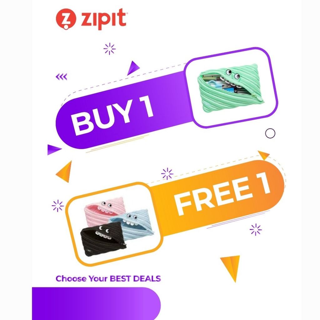 

TWIN PACK (BUY 1 GET 1 FREE) Zipit Gorge Monster Jumbo Pouch - Mint