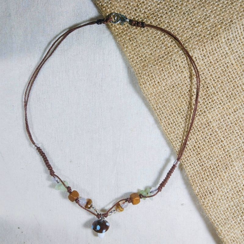 MASHROOM NECKLACE | Kalung tali | Kalung kait