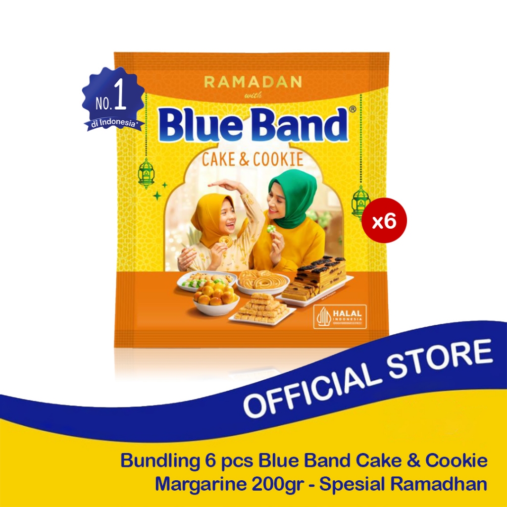 

Bundling 6 pcs Blue Band Cake & Cookie Margarine 200gr - Spesial Ramadhan