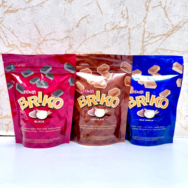 

Delfi Briko Wafer Black Milk Vanilla Chocolate Pouch 95gr