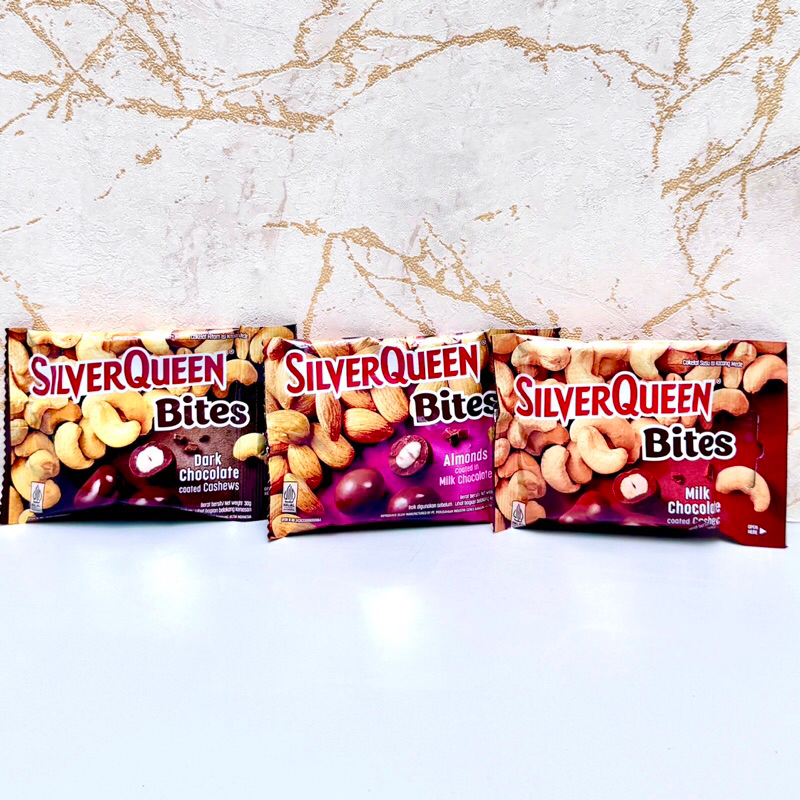 

Silverqueen Bites Chocolate Coklat Cashew Almond 30gr