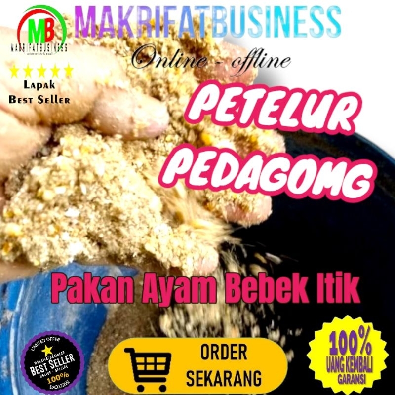 MAKRIFATBUSINESS Paket 1 Kg Pakan Rumahan AYAM PETELUR PEDAGING Feed Mix KUB JOPER AYAM HIAS MERAWAN