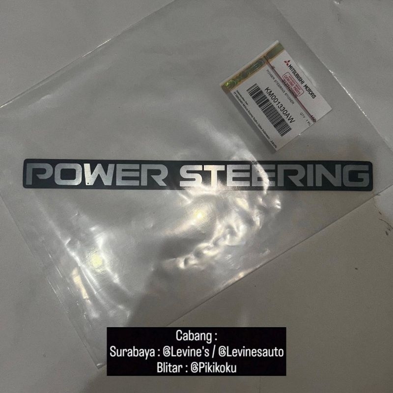 stiker power steering l300 original KM001330AW / emblem L300 power steering / stiker body l300 / sti
