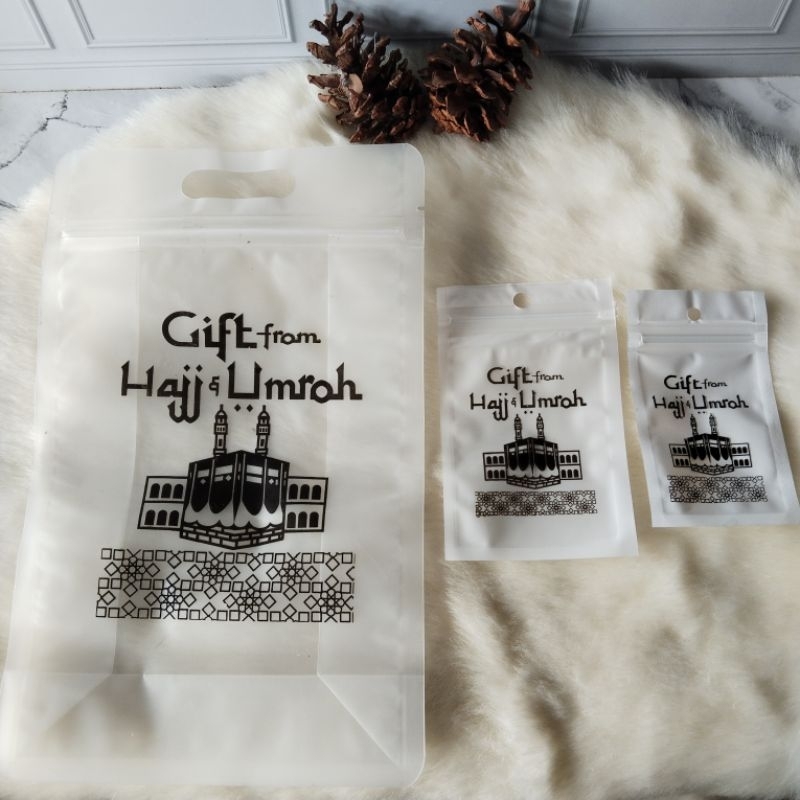 

Plastik Ziplock Sablon Kemasan Oleh-Oleh Haji dan Umroh isi 10pcs
