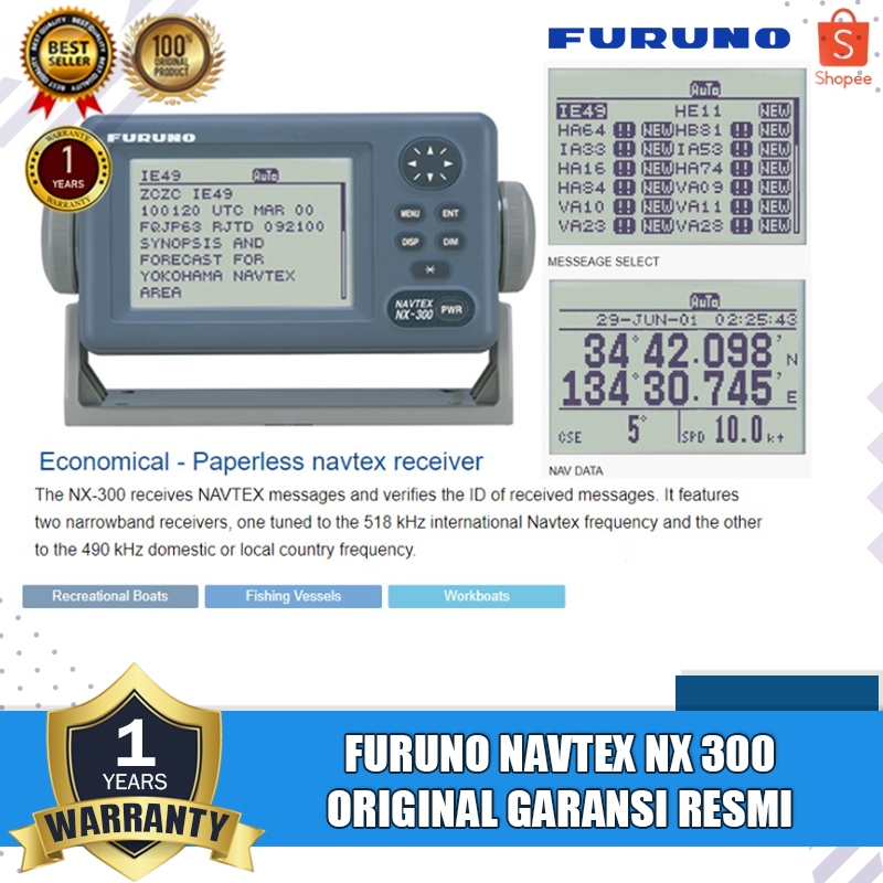 FURUNO Navtex NX 300 NX300 NX-300 Furuno Navtex Receiver Nx 300 Original Garansi Resmi