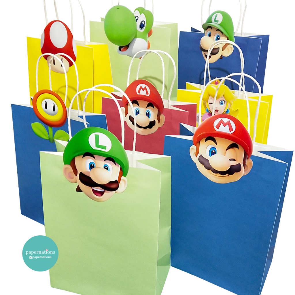 

Paper Bag Mario Bros / Mario Bros Paper Bag / Goodie Bag Mario Bros
