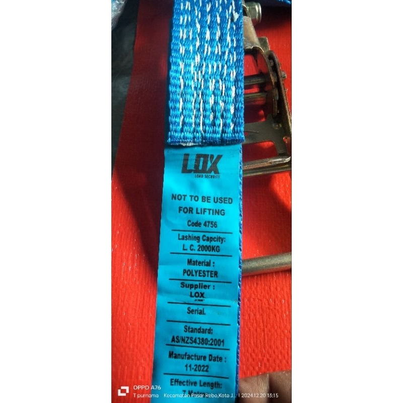 tali krek webing untuk barang bawaan motor dan mobil