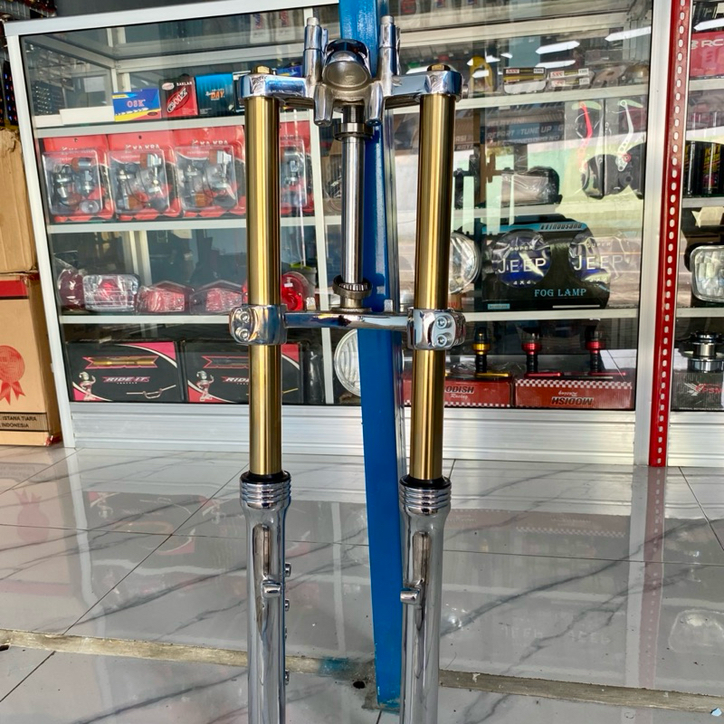 shock depan ninja rr atau r gorilla bottom crom as gold pnp cb gl mp tiger
