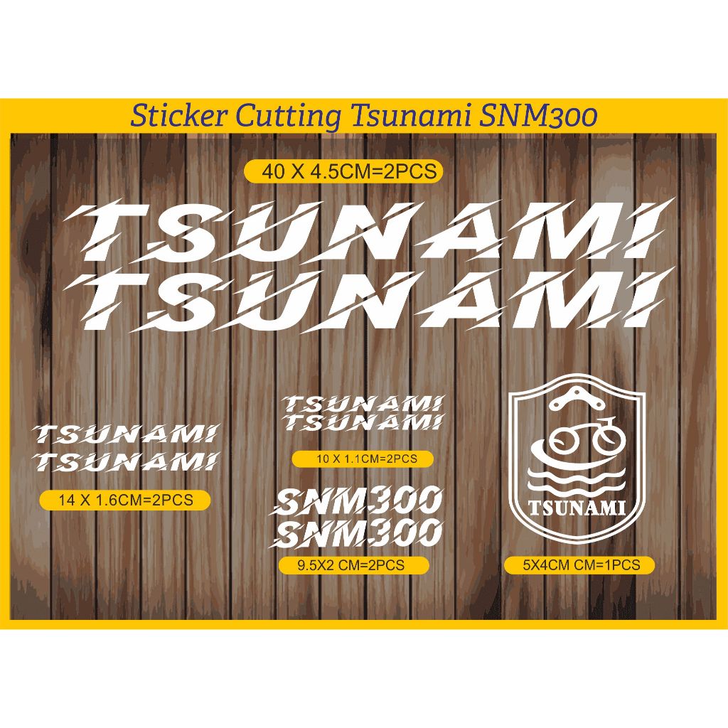 sticker cutting fixie tsunami sticker sepeda tsunami SNM300