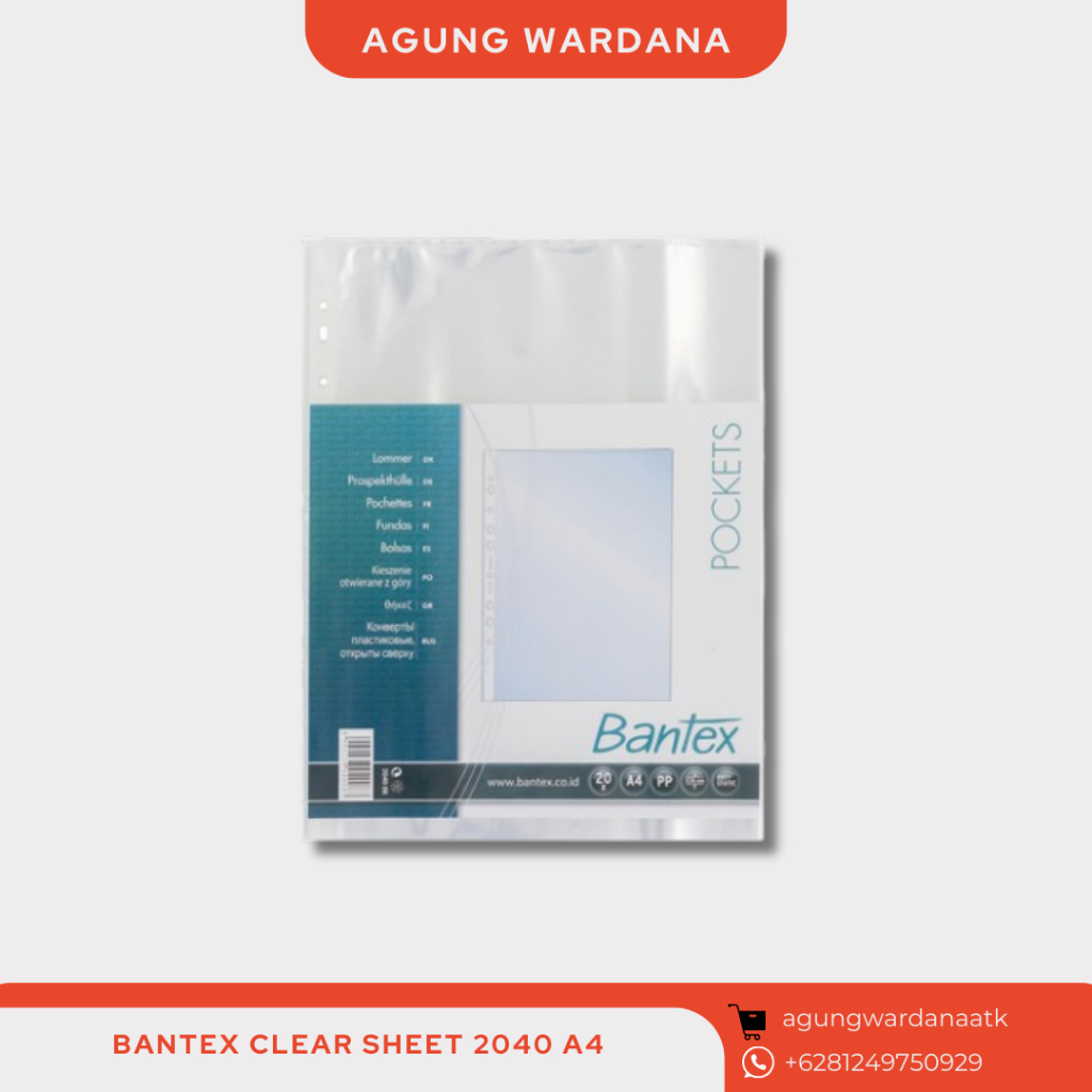 

BANTEX CLEAR SHEET
