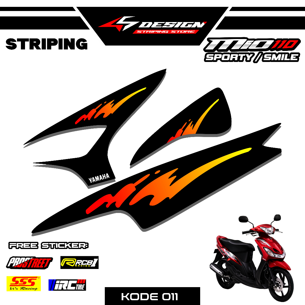 11 STICKER STRIPING MIO SPORTY - STICKER STRIPING MIO SPORTY