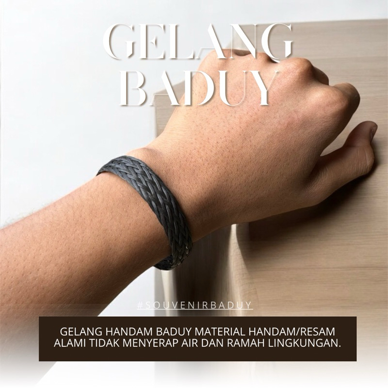 Gelang etnik baduy material handam/resam kualitas ori tidak menyerap air dan ramah lingkungan