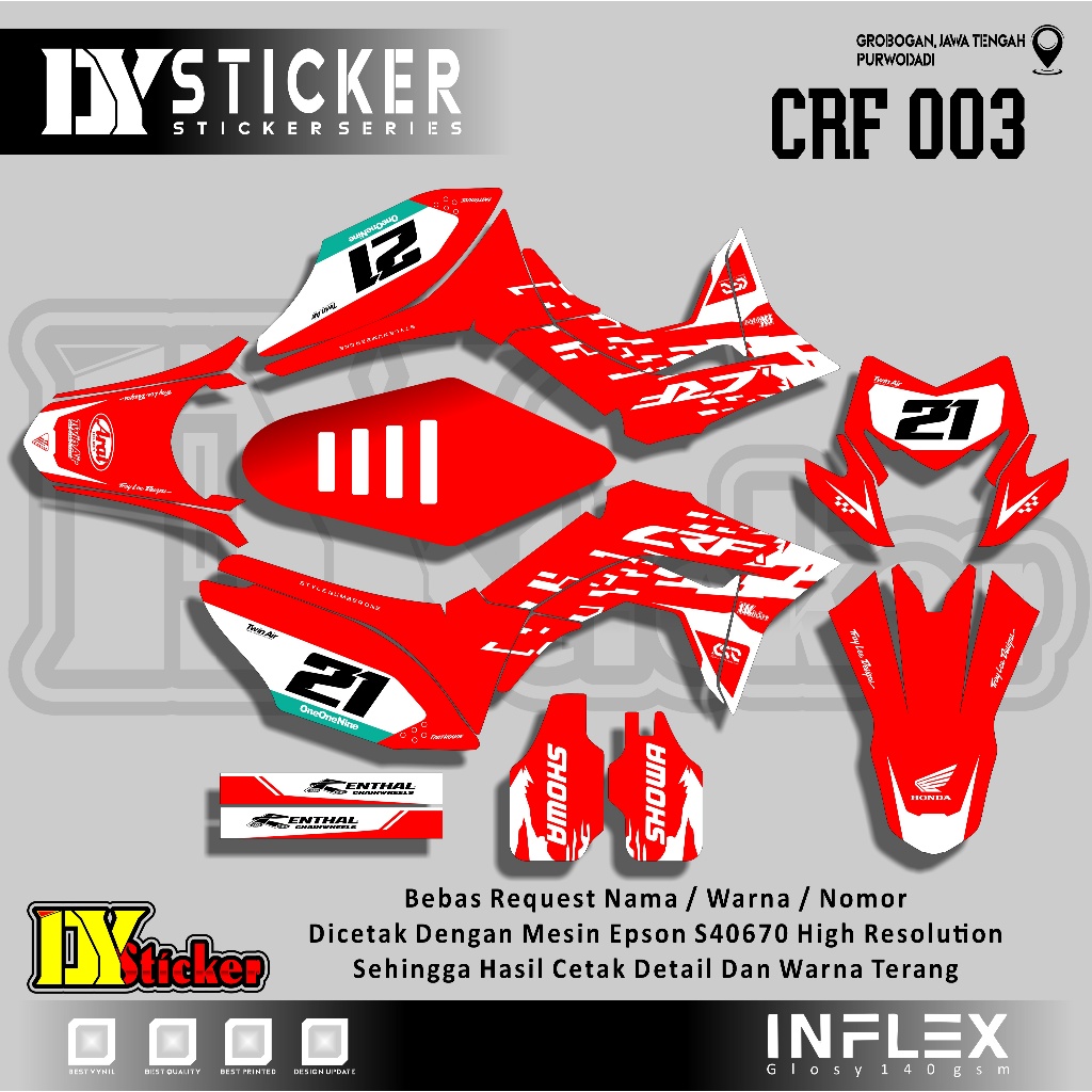 stiker decal crf 150 L full body free request bagus keren stiker variasi