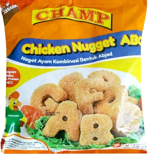 

CHAMP CHICKEN NUGGET ABJAD / NUGGET HURUF 250 GR